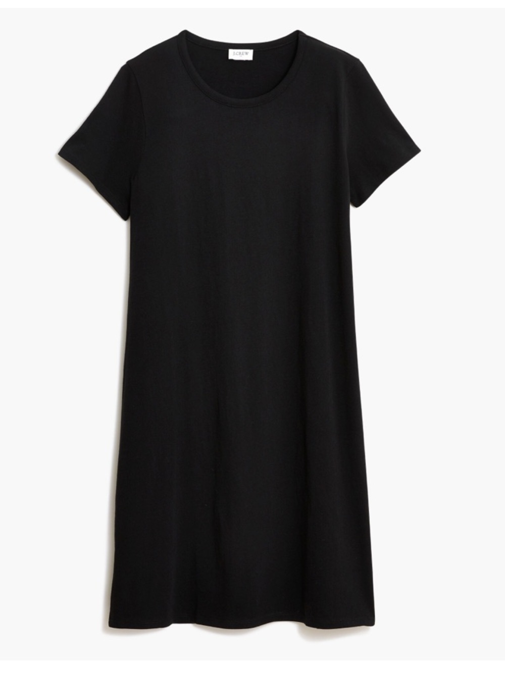 J. Crew Black Short Sleeve Crewneck T-Shirt Dress